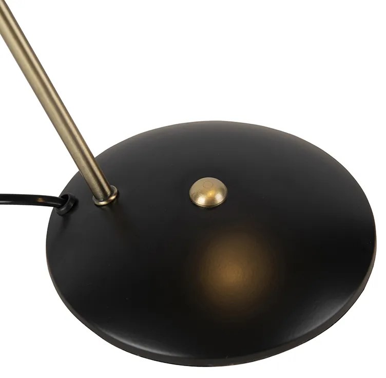Lampa stołowa Retro czarna z brązem - Milou Nowoczesny Oswietlenie wewnetrzne