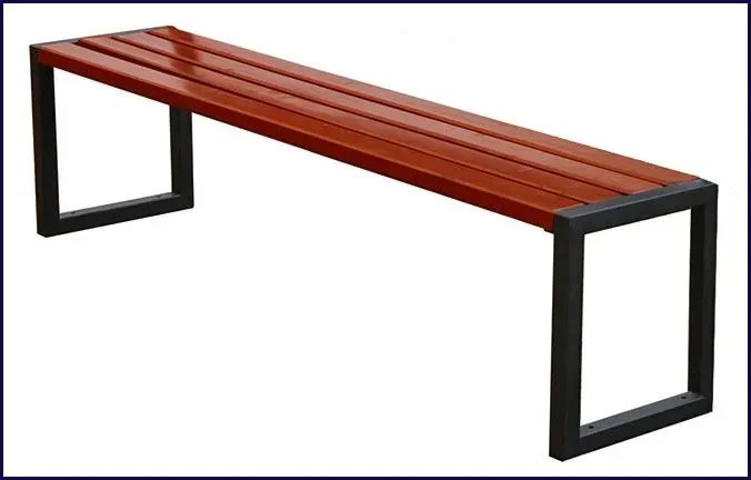 Drewniana ławka miejska bez oparcia 150 cm 84 kolory - Travis
