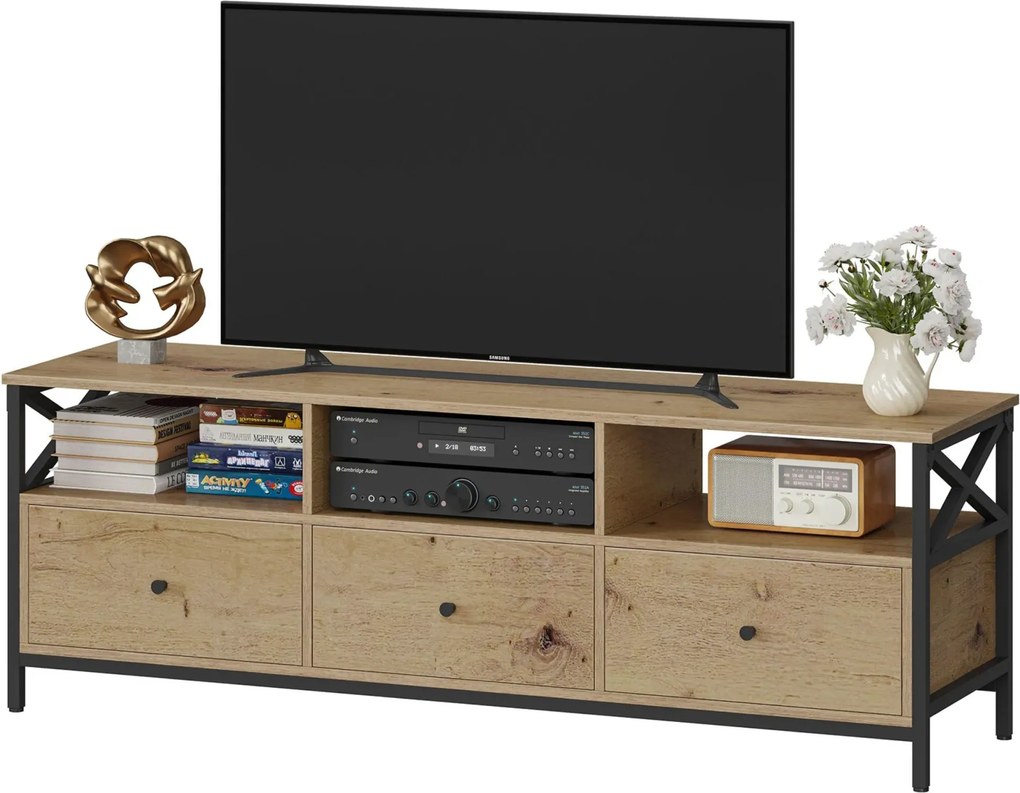 Szafka pod telewizor z szufladami dąb artisan M8-Z33