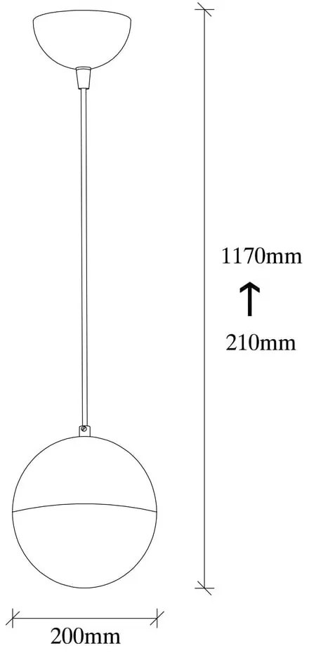 Lampa wisząca w biało-złotym kolorze ze szklanym kloszem ø 20 cm Bastos – Opviq lights