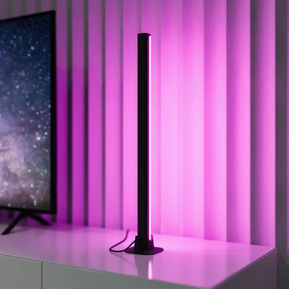 Czarna metalowa lampa stołowa LED (wysokość 55 cm) Boy – Reality