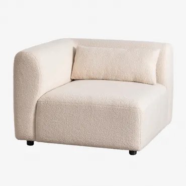 Sofa Narożny Fogler Chenille Kremowy Beż - Sklum