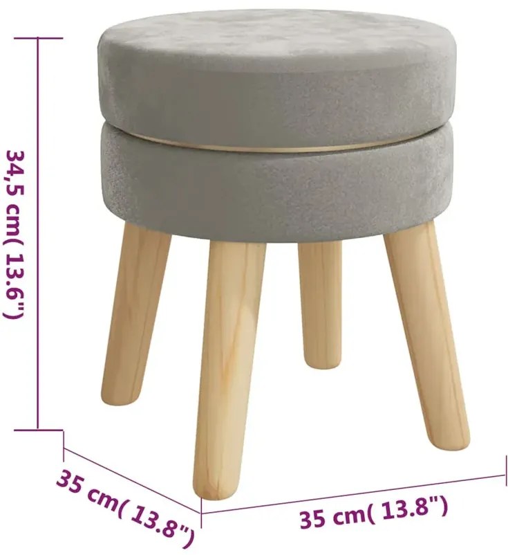 Okrągły ciemnoszary taboret P1-K09