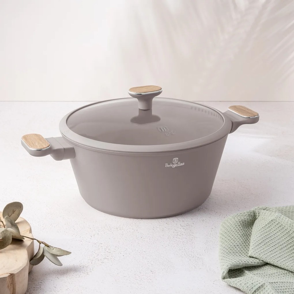 BerlingerHaus Zestaw naczyń z powłoką tytanową Taupe Nordic, 10 szt.