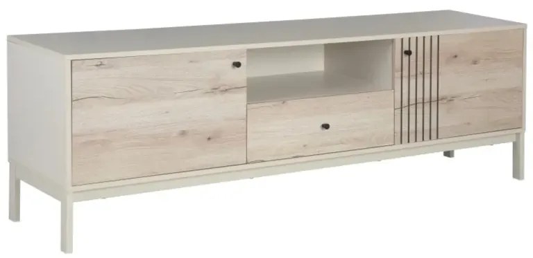 Szafka RTV FROST 1 180cm off white/dąb alpejski SIGNAL