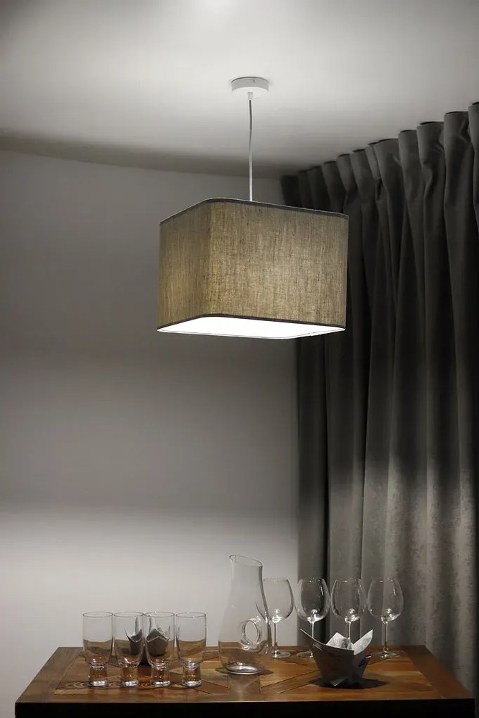 Lampa wisząca KWADRO LEN 010-40w20 beżowa/szara BPS KONCEPT