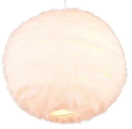 Kremowa lampa wisząca ø 35 cm Furry – Trio