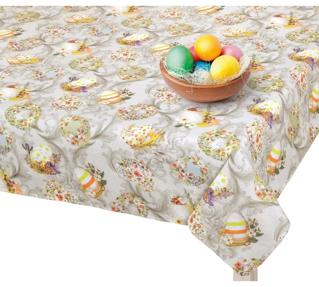 Bellatex Obrus Wielkanoc Jajeczko szary, 100 x 100 cm, 100 x 100 cm