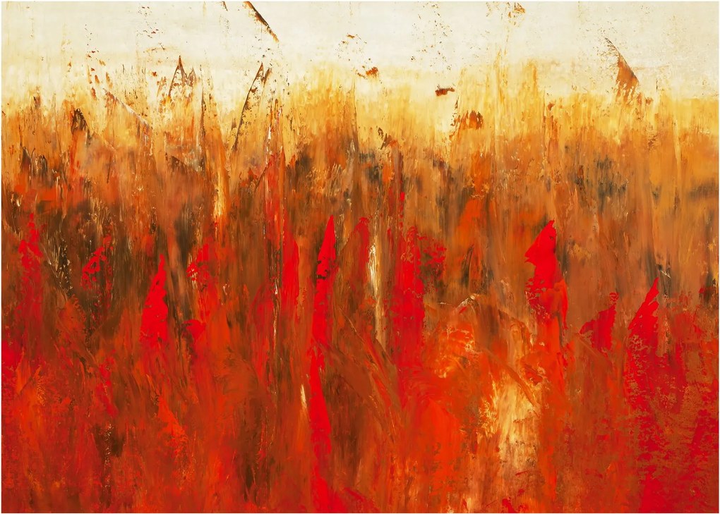 Obraz na szkle malowanej abstrakcji (70x50 cm)