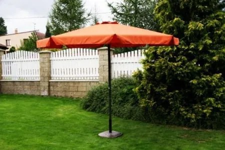 Parasol ogrodowy STANDART terakota z korbką ø4 m