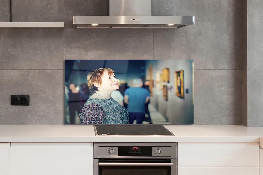 Szklany Panel Grupa Ludzi