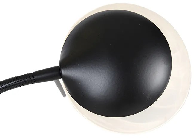 Lampa stojąca czarna z lampką do czytania z diodą LED i ściemniaczem Dim to Warm - Empoli Nowoczesny Oswietlenie wewnetrzne