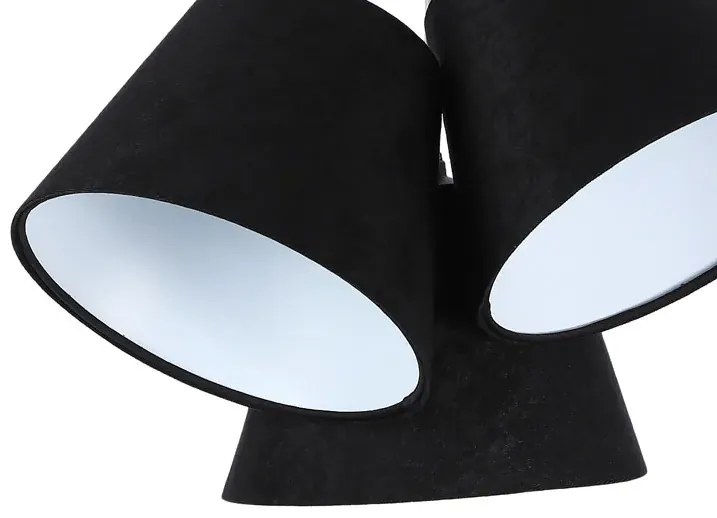 Czarno-biała potrójna lampa wisząca dzwonki F0-B08
