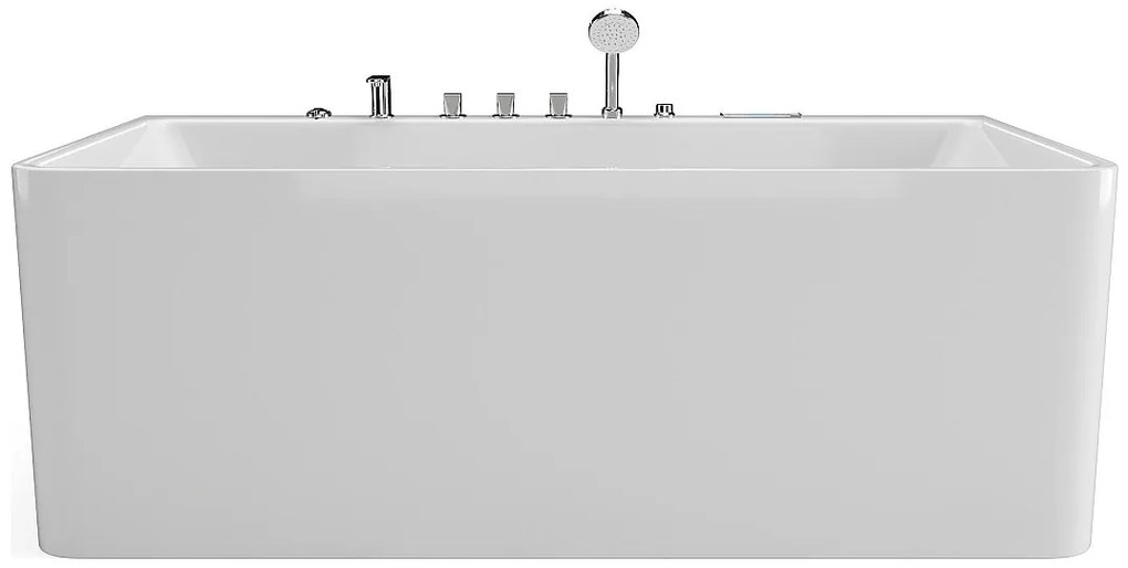 Wanna z hydromasażem wolnostojąca przyścienna biała - 1 osobowa - 470 l - 170 x 75 cm - KIRANA