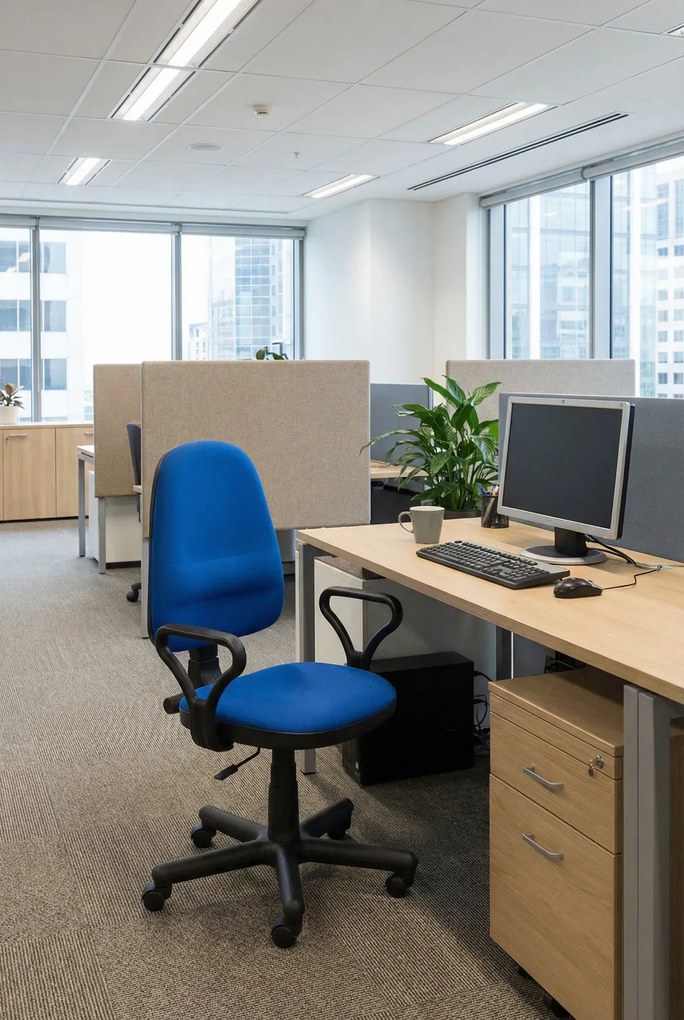 Fotel obrotowy tapicerowany materiałowy P5-A91