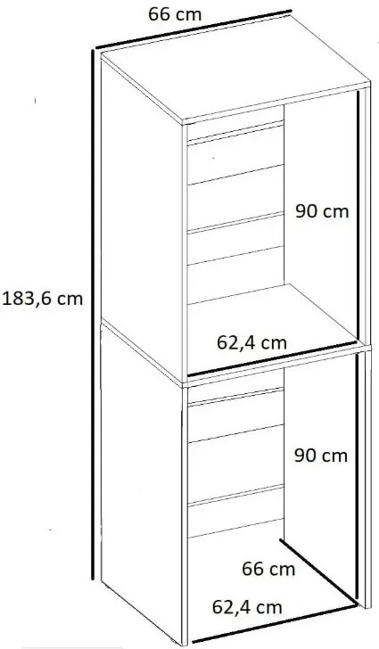 Biała Szafka Na Pralkę I Suszarkę D8-K71
