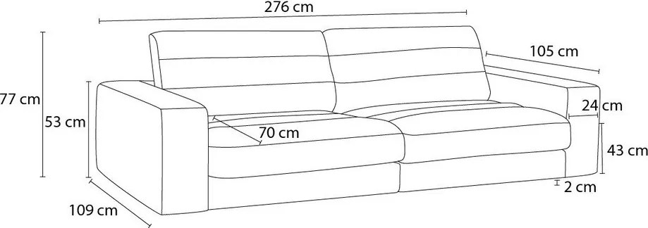 Jasnoszara aksamitna sofa 276 cm Sierra – Bobochic Paris