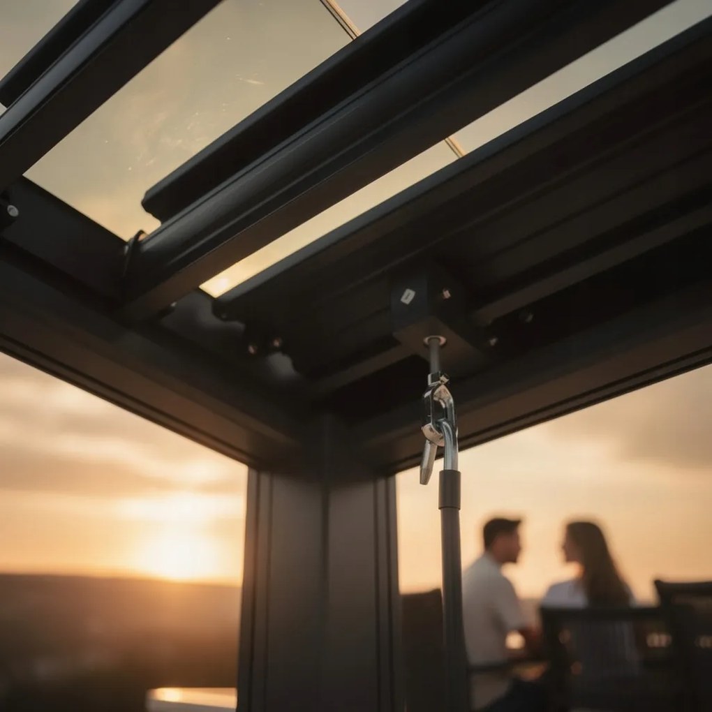 Pergola ogrodowa lamelowa 3x6 m antracyt XT-3652 regulowany dach