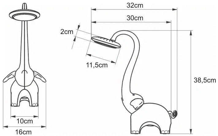 Niebieska dotykowa lampka biurkowa dziecięca M4-S58