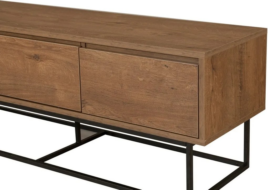 Stolik pod telewizor Milo Walnut and Black I, M