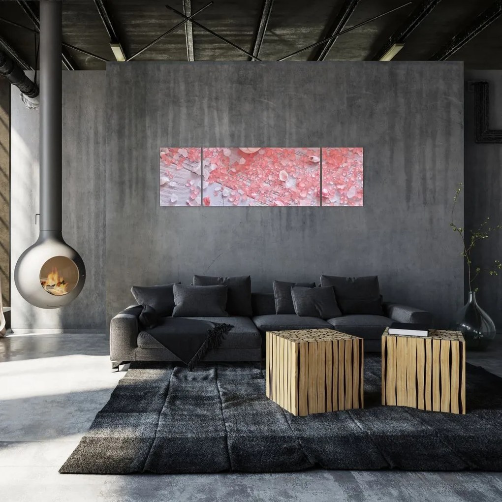 Obraz - Nadmorska atmosfera w różowych odcieniach (170x50 cm)