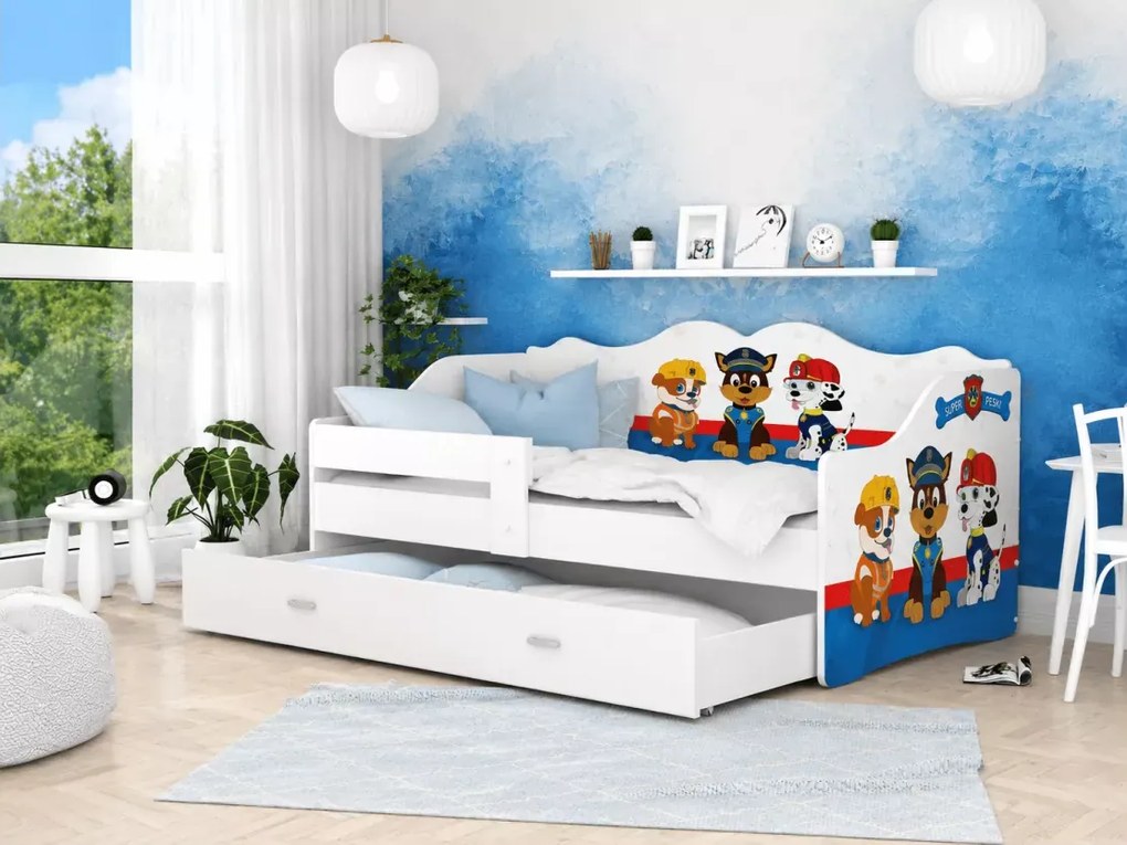 Łóżko dziecięce Blago z szufladą 80x160 80x180 MDF barierka stelaż Flex