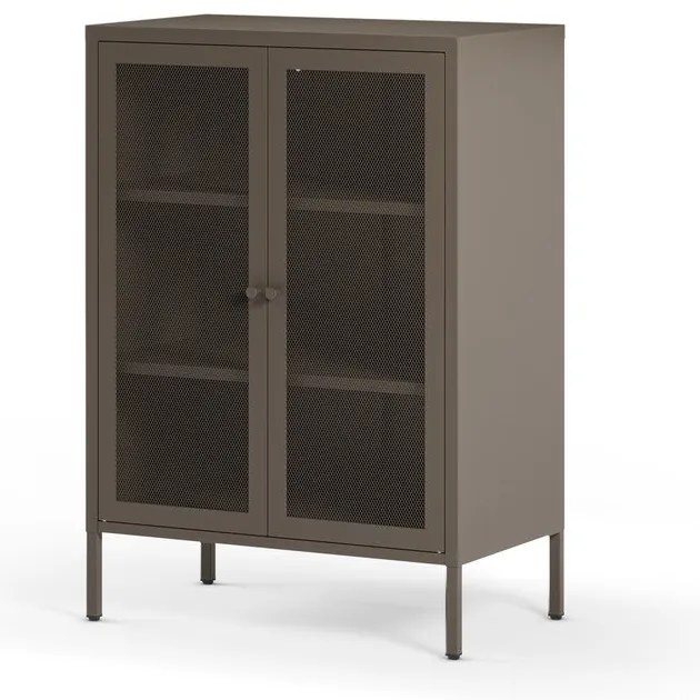 Szara metalowa szafka 70x100x40 cm Fayna – Marckeric