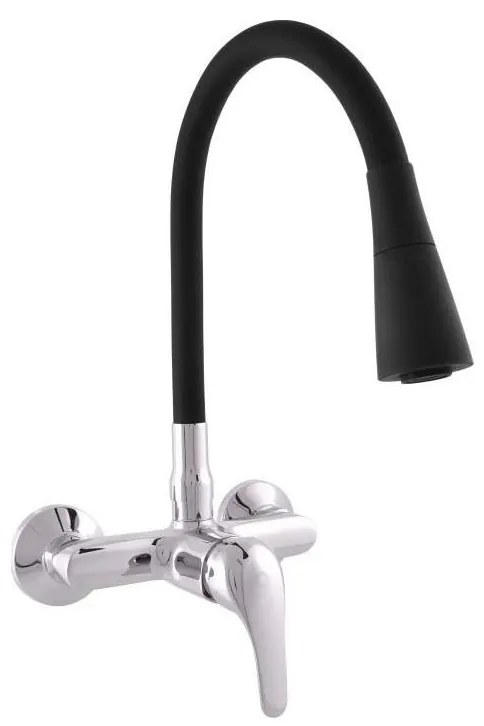 RAV Slezák SA002.5/13 - Bateria zlewozmywakowa SAZAVA 32,3 cm czarna/błyszczący chrom