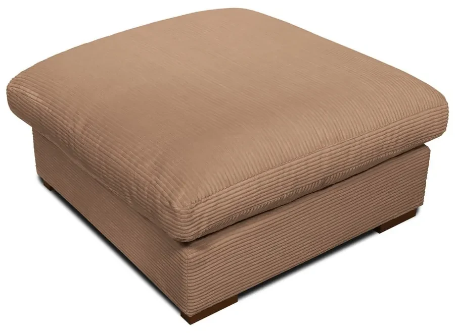 Jasnobrązowy sztruksowy puf Comfy – Scandic