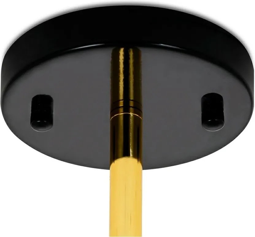 Szeroka lampa wisząca Cosmo Level M Black z kulistymi kloszami