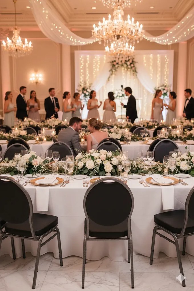 Metalowe tapicerowane krzesło bankietowe z ekoskóry N5-M05