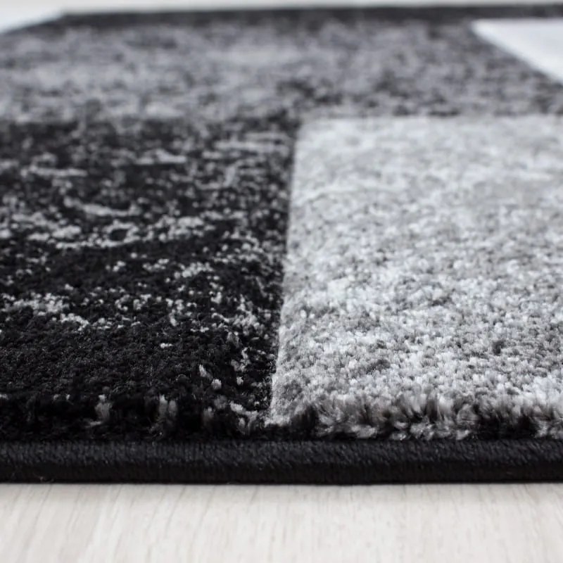 Dywan nowoczesny Hawaii 3D czarno-szary 80 cm x 300 cm
