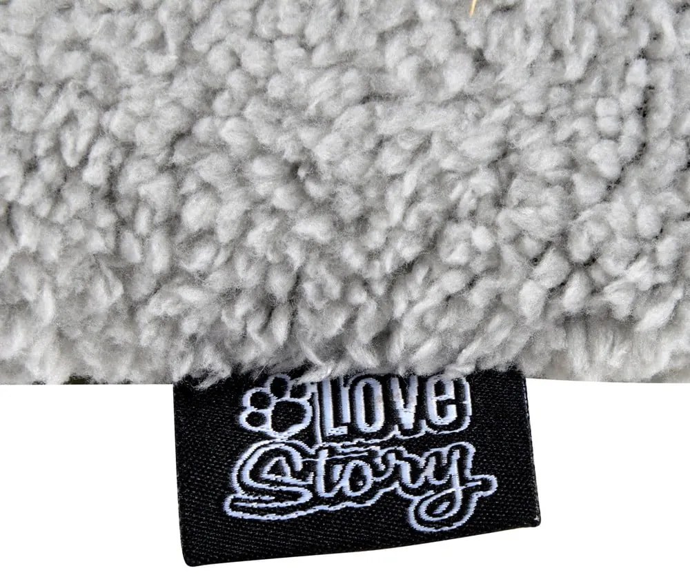 Czarny koc dla psów z materiału sherpa 50x80 cm – Love Story