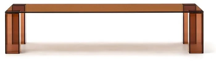 Brązowy szklany stolik 60x140 cm Adularia – Kave Home