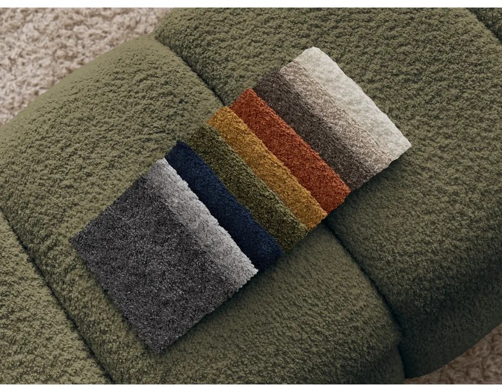 Zielona ławka z materiału bouclé – Bobochic Paris