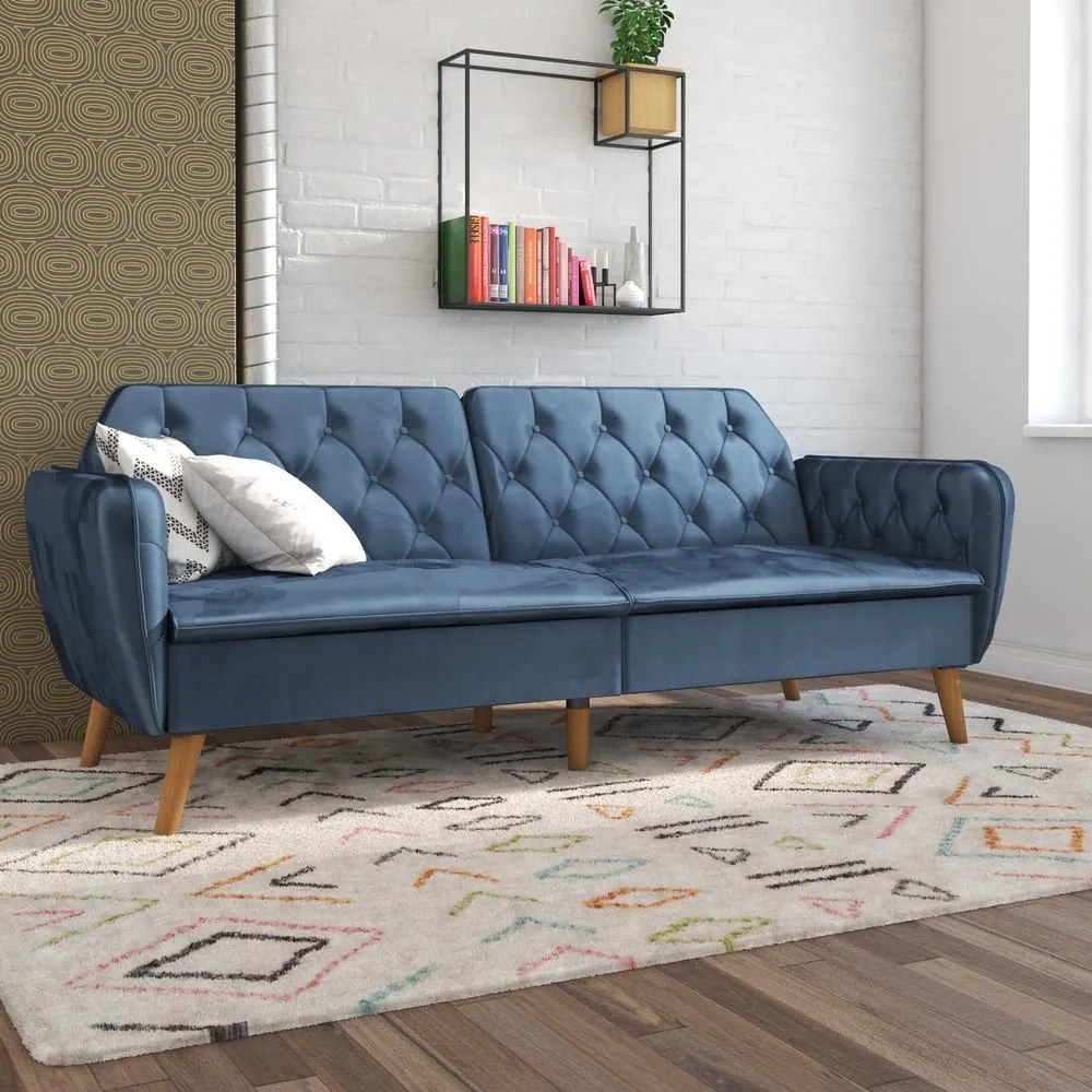 Niebieska rozkładana sofa 211 cm Tallulah – Novogratz