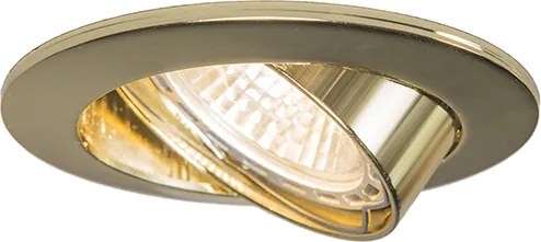 Inteligentny reflektor wpuszczany, złoty, z możliwością przechylania, z Wifi GU10 - Edu