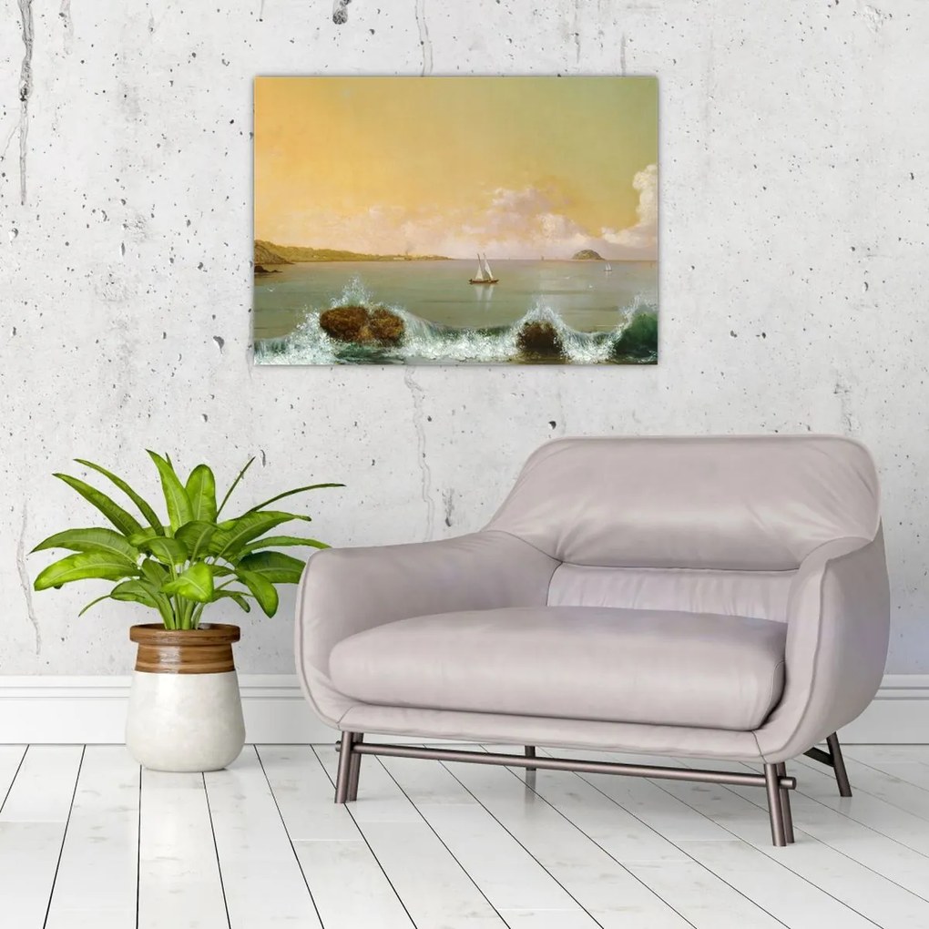 Obraz na szkle - Martin Johnson Heade, Rio de Janeiro Bay, reprodukcje (70x50 cm)