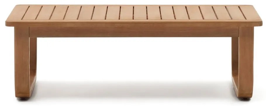 Stolik z litego drewna eukaliptusowego w naturalnym kolorze 60x100 cm Sacaleta – Kave Home