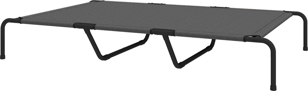 PawHut Legowisko outdoor dla psa, podwyższone legowisko dla dużych psów, z zmywalną siatką i ramą stalową, 152 x 94 x 23 cm, Szary | Aosom PL