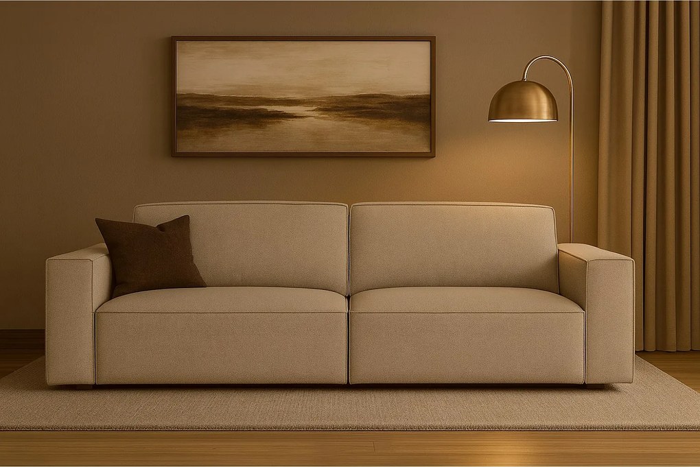 Cursal sofa 3 osobowa  244x102x70 cm beżowy Raven 30