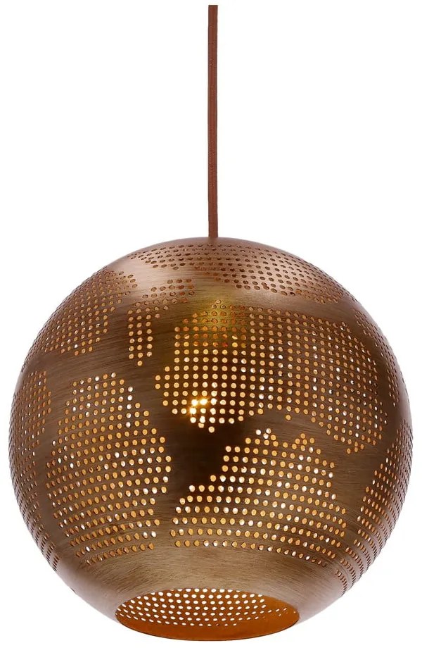 Lampa wisząca w kolorze brązu z metalowym kloszem Sfinks – Candellux Lighting