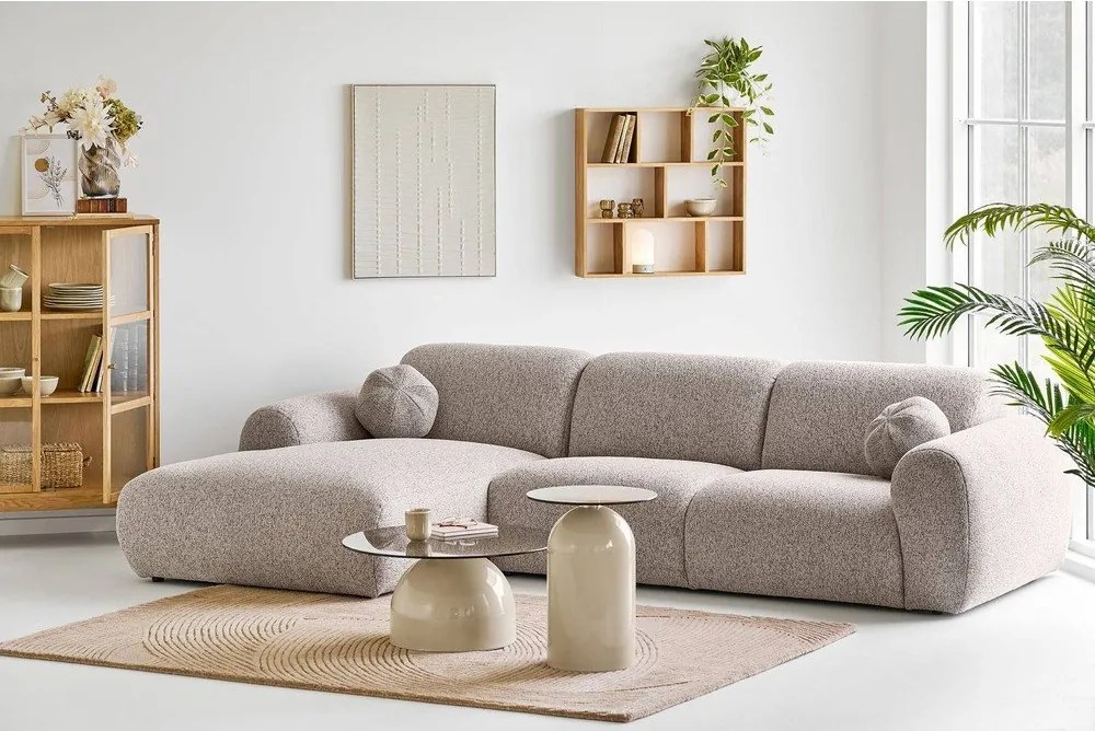 Szarobeżowy narożnik (lewostronny/z szezlongiem) Clyde – House Nordic