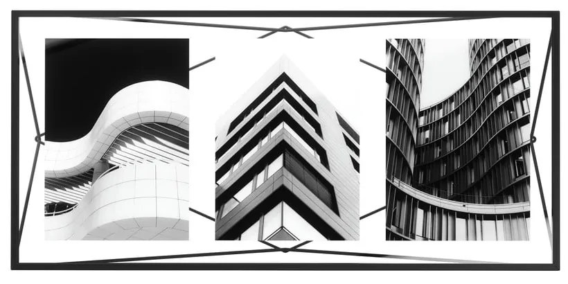 Czarna metalowa ramka stojąca/ścienna 48x23 cm Prisma – Umbra
