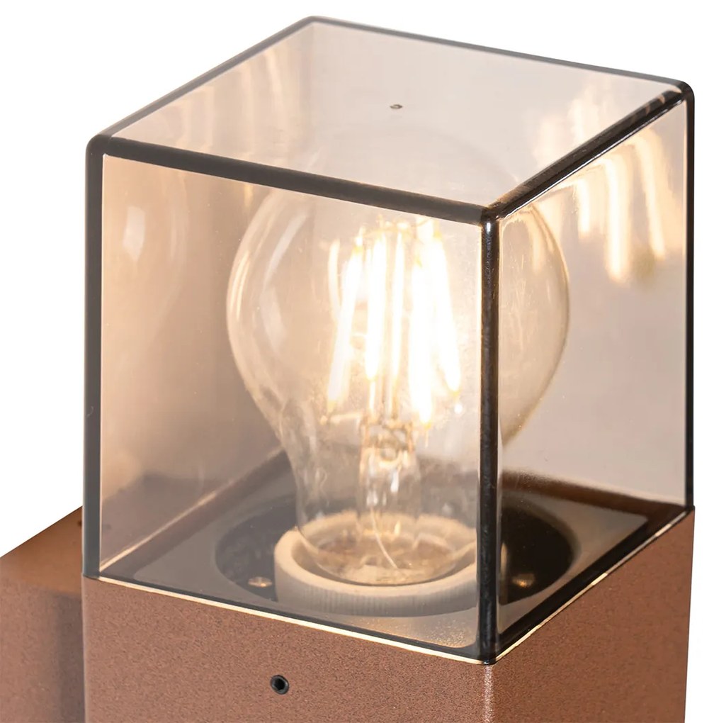 Industrialna lampa ścienna zewnętrzna rdzawo-brązowa IP44 - Denmark