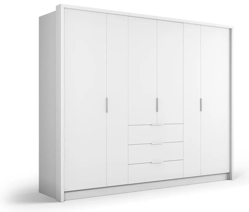 Biała szafa 255x217 cm Wells – Cosmopolitan Design