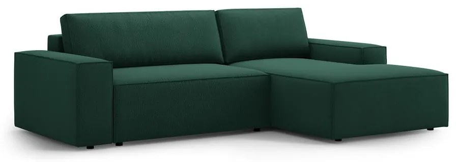 Zielony rozkładany narożnik (prawostronny) Jodie – Micadoni Home