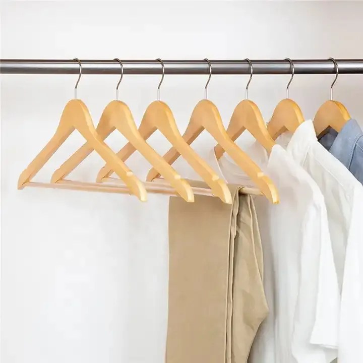 Wieszaki drewniane na ubrania do szafy WOODY zestaw 30 szt