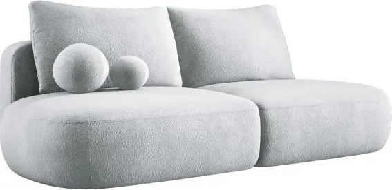 Sofa BABU Kanapa z funkcja spania i pojemnikiem w tkaninie APHRODITE 20 kolor SREBRNY