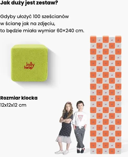 Zestaw klocków magnetycznych JollyHeap Creative - 100 elementów